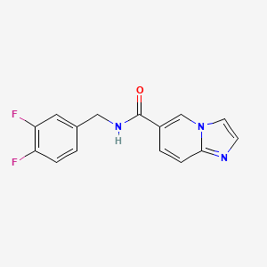 molecular formula C15H11F2N3O B5511508 N-(3,4-difluorobenzyl)imidazo[1,2-a]pyridine-6-carboxamide 