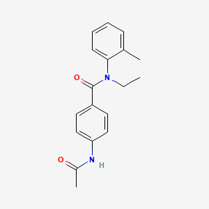 molecular formula C18H20N2O2 B5511549 4-(acetylamino)-N-ethyl-N-(2-methylphenyl)benzamide 