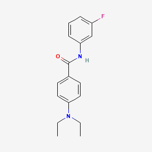 molecular formula C17H19FN2O B5511613 4-(diethylamino)-N-(3-fluorophenyl)benzamide 