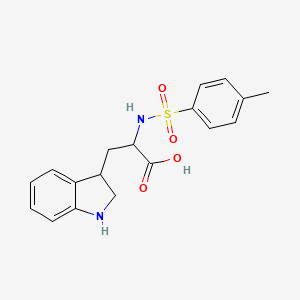 molecular formula C18H20N2O4S B5511621 3-(2,3-dihydro-1H-indol-3-yl)-N-[(4-methylphenyl)sulfonyl]alanine 