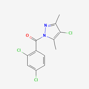 molecular formula C12H9Cl3N2O B5511646 4-chloro-1-(2,4-dichlorobenzoyl)-3,5-dimethyl-1H-pyrazole 