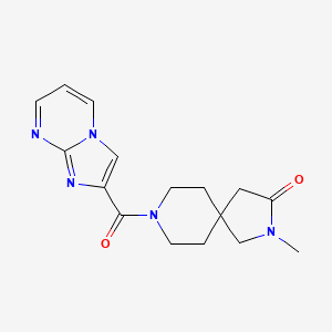 molecular formula C16H19N5O2 B5511657 8-(imidazo[1,2-a]pyrimidin-2-ylcarbonyl)-2-methyl-2,8-diazaspiro[4.5]decan-3-one 
