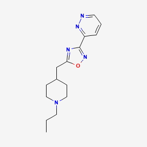 3-{5-[(1-propyl-4-piperidinyl)methyl]-1,2,4-oxadiazol-3-yl}pyridazine
