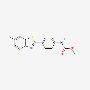 molecular formula C17H16N2O2S B5511685 ethyl [4-(6-methyl-1,3-benzothiazol-2-yl)phenyl]carbamate 