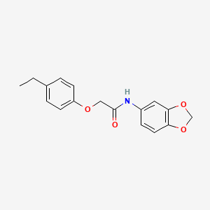 molecular formula C17H17NO4 B5511700 N-1,3-苯并二氧杂环-5-基-2-(4-乙基苯氧基)乙酰胺 