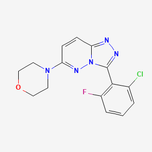 molecular formula C15H13ClFN5O B5511703 3-(2-chloro-6-fluorophenyl)-6-(4-morpholinyl)[1,2,4]triazolo[4,3-b]pyridazine 