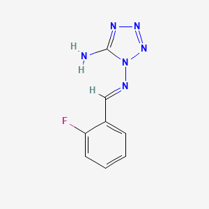 molecular formula C8H7FN6 B5511719 N~1~-(2-fluorobenzylidene)-1H-tetrazole-1,5-diamine 