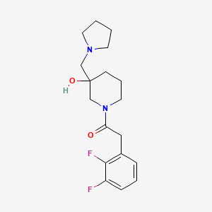 molecular formula C18H24F2N2O2 B5511734 1-[(2,3-difluorophenyl)acetyl]-3-(pyrrolidin-1-ylmethyl)piperidin-3-ol 