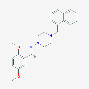 molecular formula C24H27N3O2 B5511778 N-(2,5-二甲氧基苄亚基)-4-(1-萘甲基)-1-哌嗪胺 