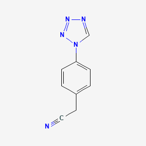 molecular formula C9H7N5 B5511795 [4-(1H-tetrazol-1-yl)phenyl]acetonitrile 