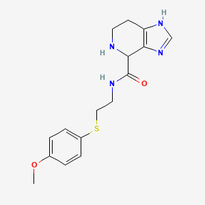 molecular formula C16H20N4O2S B5511895 N-{2-[(4-methoxyphenyl)thio]ethyl}-4,5,6,7-tetrahydro-1H-imidazo[4,5-c]pyridine-4-carboxamide dihydrochloride 