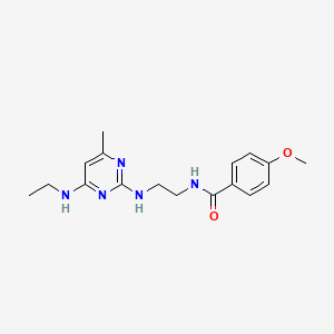N-(2-{[4-(ethylamino)-6-methyl-2-pyrimidinyl]amino}ethyl)-4-methoxybenzamide