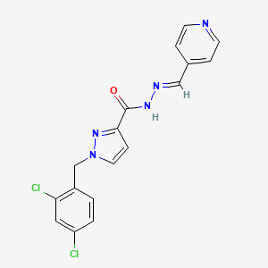molecular formula C17H13Cl2N5O B5511909 1-(2,4-dichlorobenzyl)-N'-(4-pyridinylmethylene)-1H-pyrazole-3-carbohydrazide 