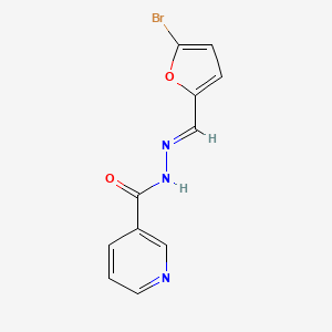 molecular formula C11H8BrN3O2 B5511925 N'-[(5-bromo-2-furyl)methylene]nicotinohydrazide 