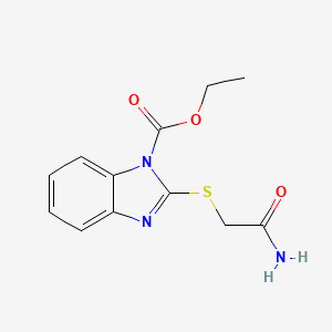 ethyl 2-[(2-amino-2-oxoethyl)thio]-1H-benzimidazole-1-carboxylate