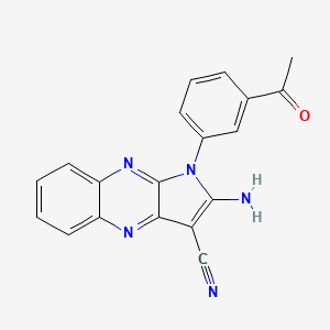 molecular formula C19H13N5O B5511962 1-(3-acetylphenyl)-2-amino-1H-pyrrolo[2,3-b]quinoxaline-3-carbonitrile 
