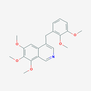 molecular formula C21H23NO5 B5511965 4-(2,3-二甲氧基苄基)-6,7,8-三甲氧基异喹啉 