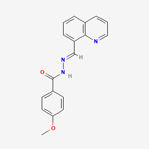 4-methoxy-N'-(8-quinolinylmethylene)benzohydrazide