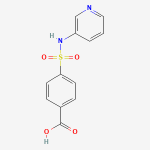 molecular formula C12H10N2O4S B5512015 4-[(pyridin-3-ylamino)sulfonyl]benzoic acid 