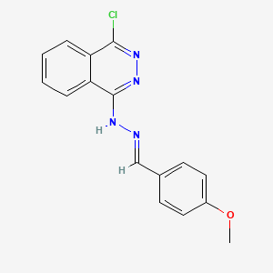 molecular formula C16H13ClN4O B5512035 4-甲氧基苯甲醛（4-氯-1-酞嗪基）腙 