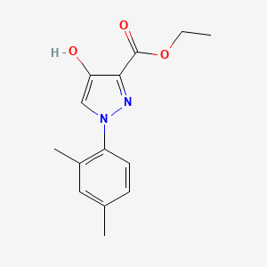 molecular formula C14H16N2O3 B5512043 1-(2,4-二甲基苯基)-4-羟基-1H-吡唑-3-羧酸乙酯 