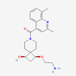 rel-(1R,3S)-3-(2-aminoethoxy)-7-[(2,8-dimethyl-4-quinolinyl)carbonyl]-7-azaspiro[3.5]nonan-1-ol dihydrochloride