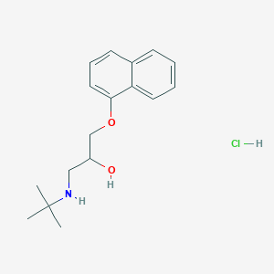 molecular formula C17H24ClNO2 B055121 1-(Tert-butylamino)-3-naphthalen-1-yloxypropan-2-ol;hydrochloride CAS No. 15230-34-9