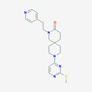 molecular formula C21H27N5OS B5512105 9-[2-(methylthio)pyrimidin-4-yl]-2-(2-pyridin-4-ylethyl)-2,9-diazaspiro[5.5]undecan-3-one 
