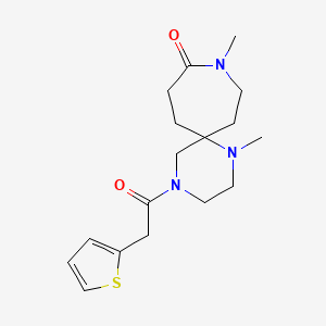 molecular formula C17H25N3O2S B5512115 1,9-二甲基-4-(2-噻吩基乙酰基)-1,4,9-三氮杂螺[5.6]十二烷-10-酮 