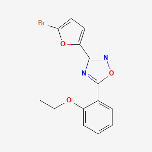 molecular formula C14H11BrN2O3 B5512131 3-(5-bromo-2-furyl)-5-(2-ethoxyphenyl)-1,2,4-oxadiazole 
