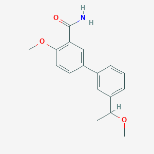 4-methoxy-3'-(1-methoxyethyl)biphenyl-3-carboxamide