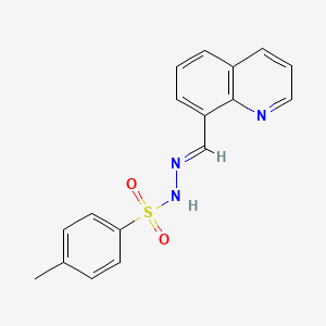 molecular formula C17H15N3O2S B5512181 4-methyl-N'-(8-quinolinylmethylene)benzenesulfonohydrazide 