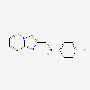 molecular formula C14H12BrN3 B5512193 (4-bromophenyl)(imidazo[1,2-a]pyridin-2-ylmethyl)amine CAS No. 302935-35-9