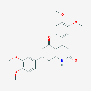 4,7-bis(3,4-dimethoxyphenyl)-4,6,7,8-tetrahydro-2,5(1H,3H)-quinolinedione