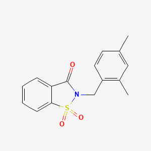 molecular formula C16H15NO3S B5512236 2-(2,4-dimethylbenzyl)-1,2-benzisothiazol-3(2H)-one 1,1-dioxide 