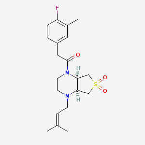(4aS*,7aR*)-1-[(4-fluoro-3-methylphenyl)acetyl]-4-(3-methyl-2-buten-1-yl)octahydrothieno[3,4-b]pyrazine 6,6-dioxide