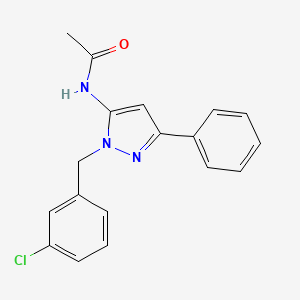 N-[1-(3-chlorobenzyl)-3-phenyl-1H-pyrazol-5-yl]acetamide