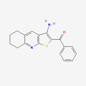 molecular formula C18H16N2OS B5512282 (3-氨基-5,6,7,8-四氢噻吩并[2,3-b]喹啉-2-基)(苯基)甲酮 CAS No. 326918-81-4