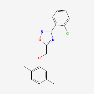 molecular formula C17H15ClN2O2 B5512283 3-(2-氯苯基)-5-[(2,5-二甲基苯氧基)甲基]-1,2,4-恶二唑 