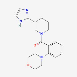molecular formula C19H24N4O2 B5512284 4-(2-{[3-(1H-imidazol-2-yl)-1-piperidinyl]carbonyl}phenyl)morpholine 