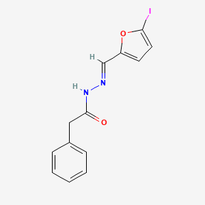 molecular formula C13H11IN2O2 B5512285 N'-[(5-碘-2-呋喃基)亚甲基]-2-苯乙酰肼 