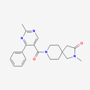2-methyl-8-[(2-methyl-4-phenyl-5-pyrimidinyl)carbonyl]-2,8-diazaspiro[4.5]decan-3-one