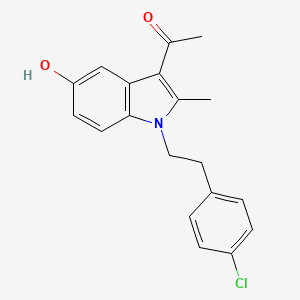molecular formula C19H18ClNO2 B5512317 1-{1-[2-(4-chlorophenyl)ethyl]-5-hydroxy-2-methyl-1H-indol-3-yl}ethanone 