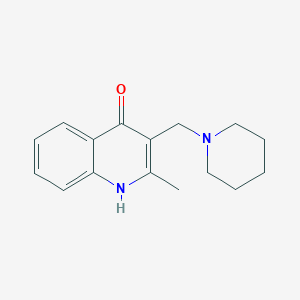 molecular formula C16H20N2O B5512323 2-甲基-3-(1-哌啶基甲基)-4(1H)-喹啉酮 