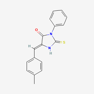 molecular formula C17H14N2OS B5512333 5-(4-methylbenzylidene)-3-phenyl-2-thioxo-4-imidazolidinone 