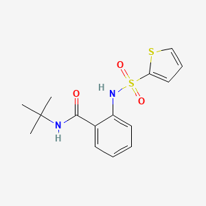 molecular formula C15H18N2O3S2 B5512347 N-(tert-butyl)-2-[(2-thienylsulfonyl)amino]benzamide 