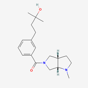 molecular formula C19H28N2O2 B5512355 2-methyl-4-(3-{[(3aS*,6aS*)-1-methylhexahydropyrrolo[3,4-b]pyrrol-5(1H)-yl]carbonyl}phenyl)-2-butanol 