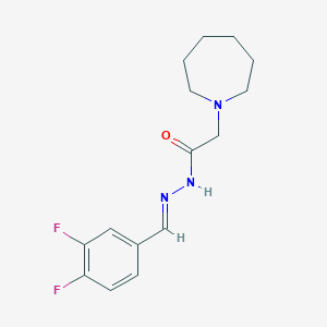 2-(1-azepanyl)-N'-(3,4-difluorobenzylidene)acetohydrazide