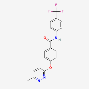 4-[(6-methyl-3-pyridazinyl)oxy]-N-[4-(trifluoromethyl)phenyl]benzamide