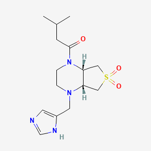(4aS*,7aR*)-1-(1H-imidazol-4-ylmethyl)-4-(3-methylbutanoyl)octahydrothieno[3,4-b]pyrazine 6,6-dioxide